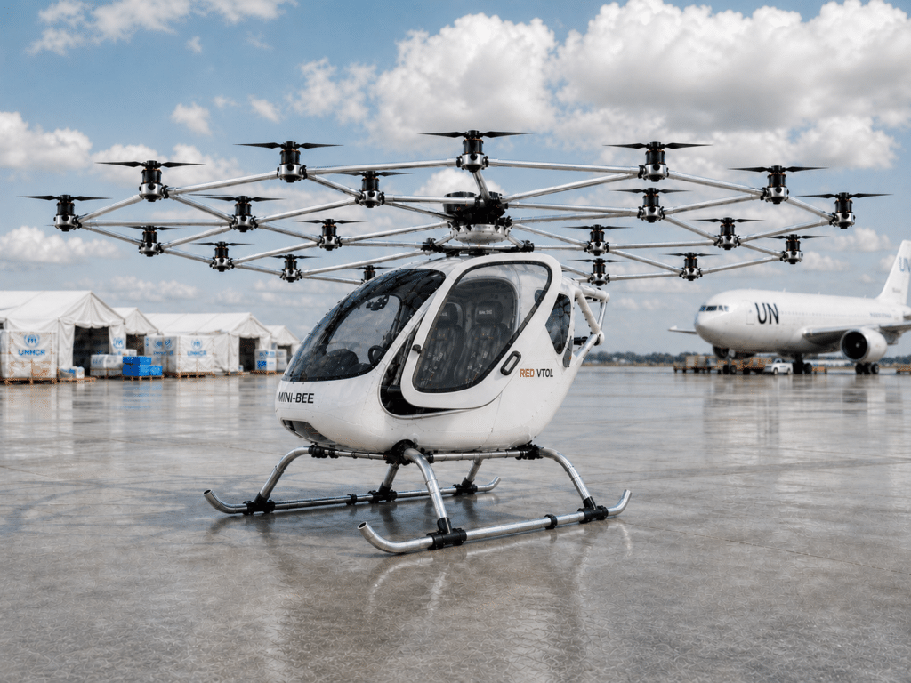 Mini-Bee 18-rotor architecture visual